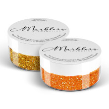 MARBLERS Cosmetische Glitters Duo [Honey Gold & Rainbow Orange] 0.36oz (10g) | Niet-toxisch | Vegan