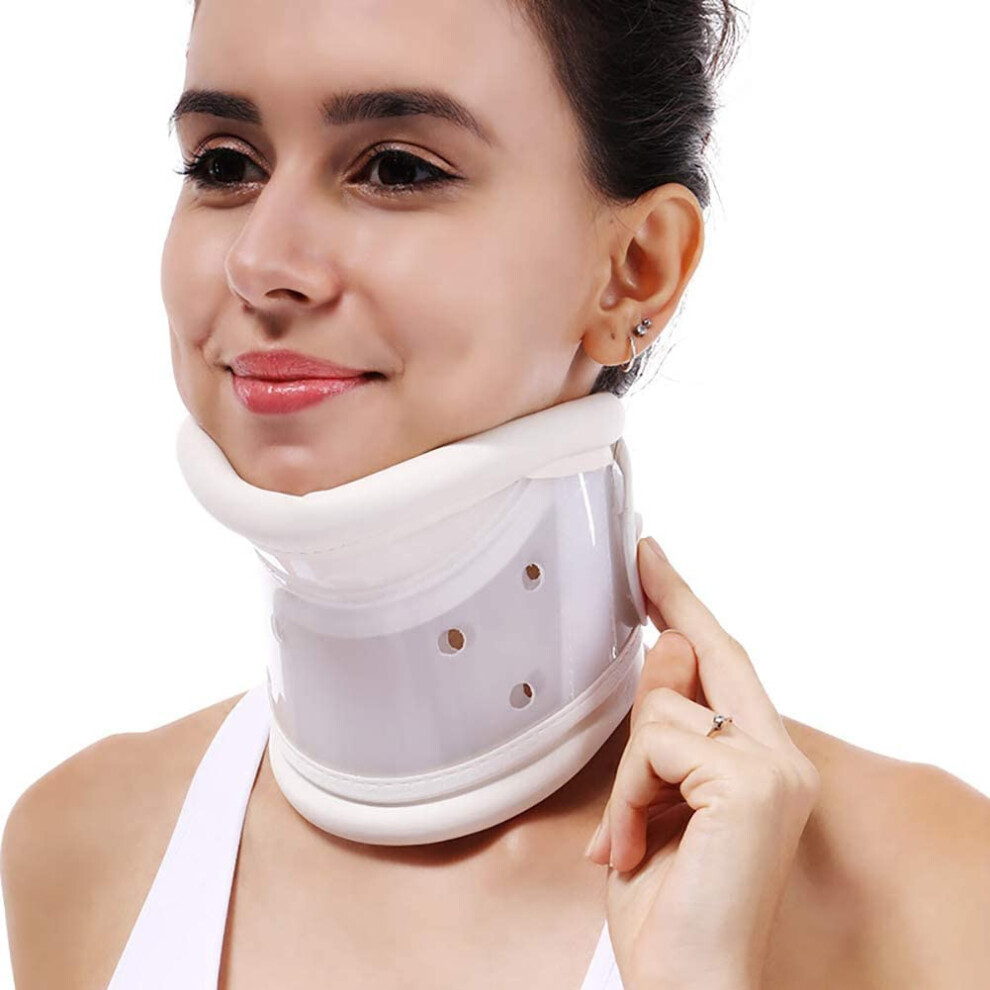 Medical Cervical Neck Collar for Stiff Neck Pain Relief - Adjustable Neck Brace Support Splint for Bone Care and Stability