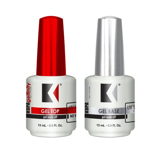 Kupa GFLFINITY - MACHEN Sie Gel - Basis- und Decklack glnzend (No -Wipe) 0,5 FL Oz