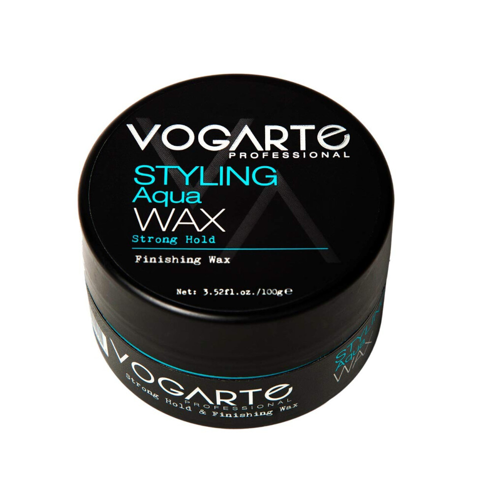 Vogarte Hair Styling Aqua Wax For Men, Strong Hold & Shiny Finish, 3.52 Oz