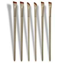 Set di pennelli per sopracciglia angolata ed eyeliner - 6 strumenti di precisione ultra -sottili (curvi larghi e stretti) per tinta e pomata in gel d