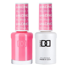 DND Gel Polish Set Orange Collection UV/LED Gel Polish and Air Dry Nail Lacquer Matching Chip-Free Polish Duo 646 Shy Pink 0.5 Fl Oz