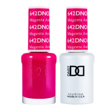 DND Gel-Nagellack-Set, Pink Collection, UV/LED-Gel-Nagellack und lufttrockener Nagellack, passender, splitterfreier Nagellack, Duo 642 Magenta Aura,