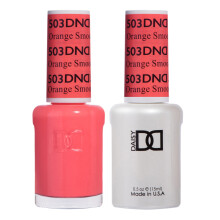 DND Gel-Nagellack-Set, Orange Collection, UV/LED-Gel-Nagellack und lufttrockener Nagellack, passendes, splitterfreies Nagellack-Duo 503 Orange Smooth