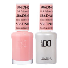 DND Gel Polish Set Orange Collection UV/LED Gel Polish and Air Dry Nail Lacquer Matching Chip-Free Polish Duo 586 Pink Salmon 0.5 Fl Oz