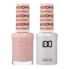 DND Gel-Nagellack-Set, Beige Nude Collection, UV/LED-Gel-Nagellack und lufttrockener Nagellack, passendes, splitterfreies Nagellack-Duo 620 Miami San
