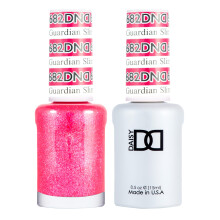 DND Gel-Nagellack-Set, Pink Collection, UV/LED-Gel-Nagellack und lufttrockener Nagellack, passendes, splitterfreies Nagellack-Duo 682 Guardian Slimme
