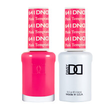 DND Gel-Nagellack-Set, Pink Collection, UV/LED-Gel-Nagellack und lufttrockener Nagellack, passendes, splitterfreies Nagellack-Duo 641 Pink Temptation