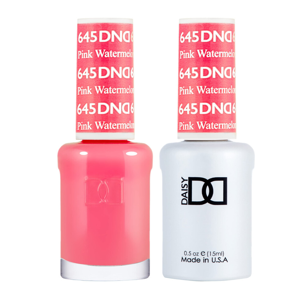Daisy Dnd Dnd Gel Polish Set Pink Collection Uv/Led Gel Polish And Air Dry Nail Lacquer Matching Chip-Free Polish Duo 645 Pink Watermelon 0.5 Fl Oz