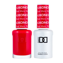 Ensemble de vernis Gel DND - 1 chacun de vernis  ongles en gel rouge et rouge ongles 638 Red Mars 0,5 fl oz