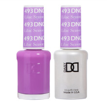 DND Gel-Nagellack-Set, Purple Collection, UV/LED-Gel-Nagellack und lufttrockener Nagellack, passendes, splitterfreies Nagellack-Duo 493 Lilac Season,