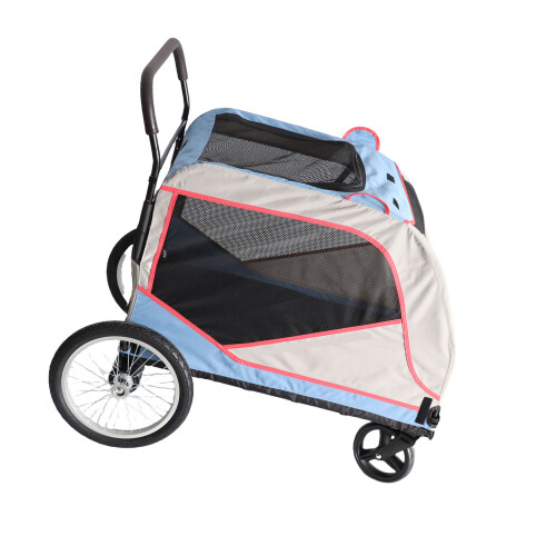 Large Dog Stroller 5 Sided Breathable Window 80kg 2