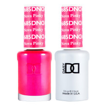 DND Gel Polish Set Pink Collection UV/LED Gel Polish and Air Dry Nail Lacquer Matching Chip-Free Polish Duo 685 Nova Pinky 0.5 Fl Oz