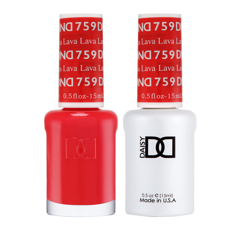 Daisy Dnd Dnd Gel Polish Set - 1 Each Of Red Gel Polish And Red Nail Polish 759 Lava 0.5 Fl Oz