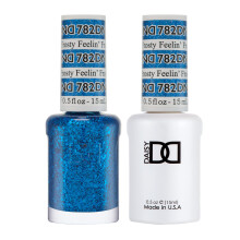 DND Gel Polish Set Blue Collection UV Gel Polish and Air Dry Nail Lacquer Matching Chip-Free Polish Duo 782 Feelin Frosty 0.5 Fl Oz