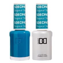 DND Gel Polish Set Blue Collection UV Gel Polish and Air Dry Nail Lacquer Matching Chip-Free Polish Duo 508 Tropical Teal 0.5 Fl Oz