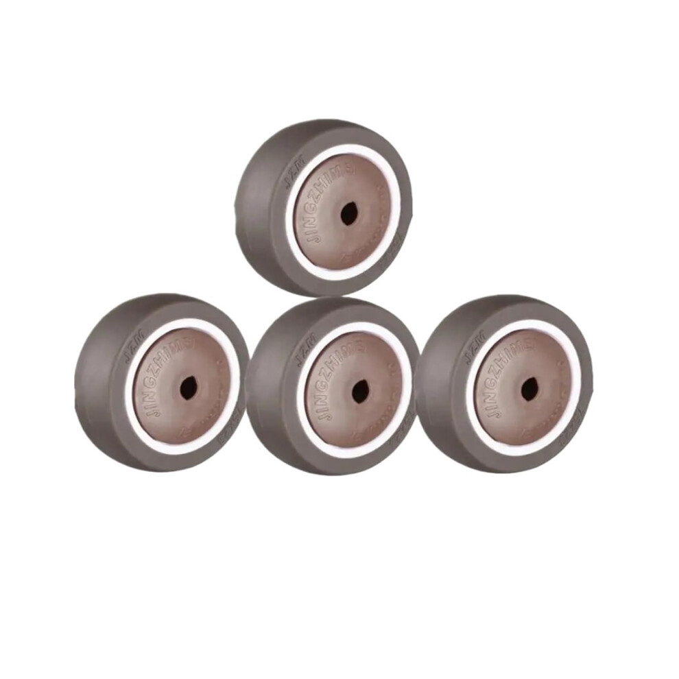 3-Inch Brown Reinforced Tpe Rubber Wheel Caster - Wear-Resistant Silent Accessory Pulley For Smooth Mobility 6947110186207
