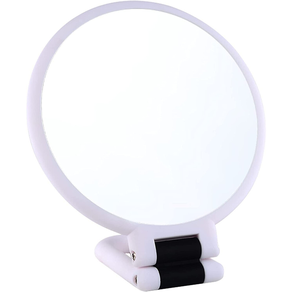 Lotiko 1X 10X Magnifying Handheld Mirror Travel Folding Hand Held Mirror Double Sided Pedestal Magnification And True Image Makeup Mirror Portab