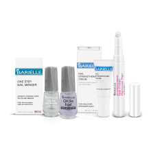 Sada pro nouzovou opravu Barielle 4dln sada  sada na opravu a obnovu nehtu obsahuje krm na zpevnen nehtu Nail Mender Oh So Fast Top Coat & Nail