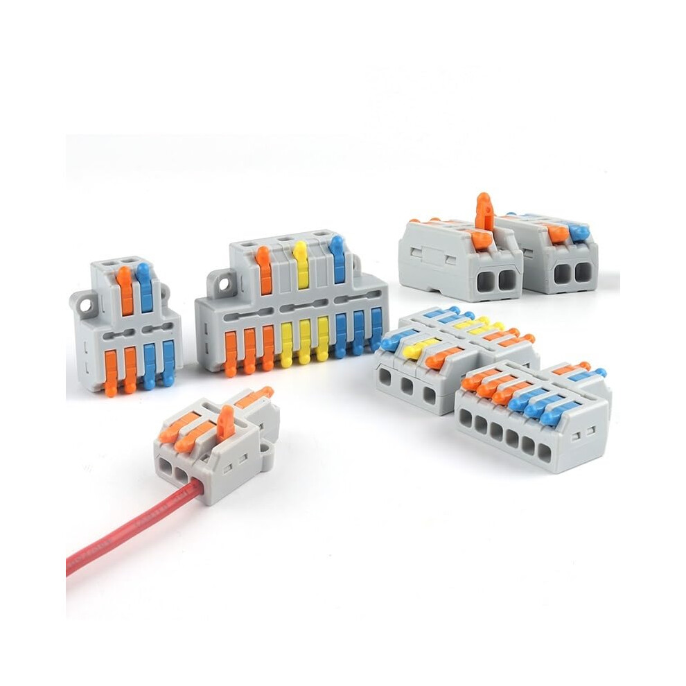 Quick Wire Conductor Connector Compact Splicing Push-In Terminal Block 1 Multiple Out 10Pcs D2-2M 10A 250V 6482260676562