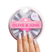 Olive & June Instant Mani Press-On Nails | (Glue) Medium Almond 42 Fake Nails 21 Sizes | Non-Toxic Long-Lasting Recycled Materials Realistic Look