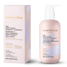 Shampoo e Balsamo 2 in 1 Evereden per Bambini: Pesca Fresca, 250 ml | Cura della Pelle Delicata per Bambini | Ingredienti Non Tossici