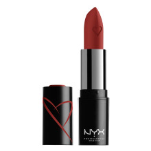 NYX PROFESSIONAL MAKEUP Shout Loud Satin-Lippenstift mit Sheabutter  Hot In Here (Burnt Red)