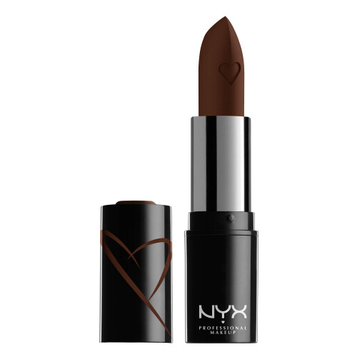 NYX Professional Makeup NYX PROFESSIONAL MAKEUP Shout Loud Satin-Lippenstift mit Sheabutter  Grind (Cool Chocolate)