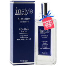 Instyle Fragrances Platinum Collection Coastal Sage, inspiriert von Jo Malones Wood Sage & Sea Salt, Unisex-Eau de Parfum, sauber, vegan, ohne Parabe