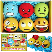 Badebomben mit einem Lcheln extra groes Lcheln Gesicht Badebomben fr Kinder kreativ und lustig Badeziele mit Hzex Bio -Badebomben Set fr Fra