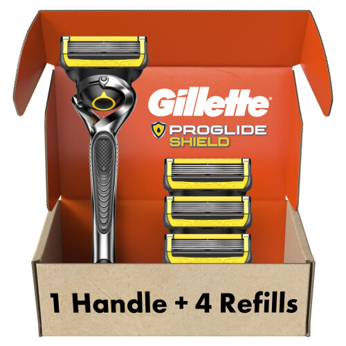 Gillette Gillette ProGlide Shield m?nds barberh?ndtag + 4 blade refills Julegaver til m?nd