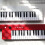 (Red) Portable 37-Key Electronic Keyboard Piano Mini Electronic Organ Piano + Microphone + Cable 5