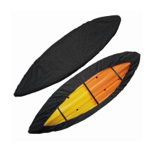 (14' 10' - 16' 8') Kayak Cover with Adjustable Bottom Straps UV Resistant Dust Storage Shield Black For Hydra Creek