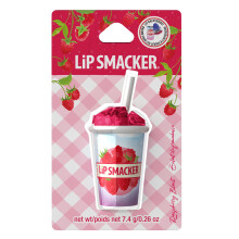 Lip Smacker Summer Refresher Lip Balm Moisturizing Collectible Beverage Cup Design Sheer Finish for Smooth Lips - Raspberry Blast
