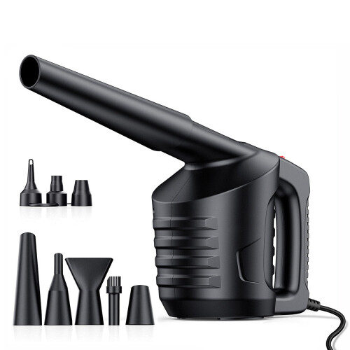 (Black, EU Plug) Electric Duster Air Duster Compressed Air Blower Cleaning For Computer Cleaning 1