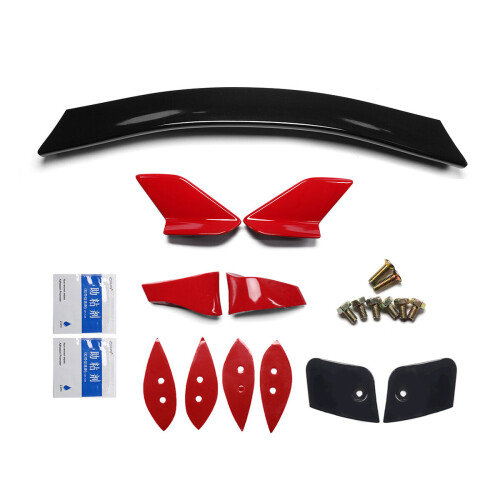 Red R Style Rear Trunk Spoiler Wing Lip 2