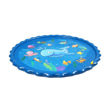 (#1: 110cm / 43.3inch) 110/160/170cm Splash Water Cushion Baby Inflatable Patted Pad Playing Sprinkler Mat Outdoor Garden Swimming Pools