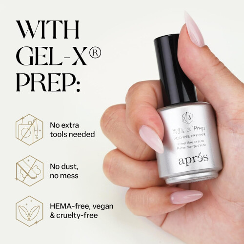 APR?S Gel-X Prep Acid-Free Tip Primer 15 ml Nail Tip Etching Prep for Improved Adhesion 2