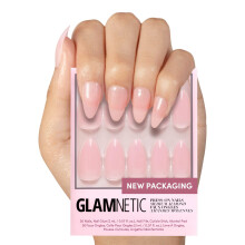 Glamnetic Press On Nails - Cloud 9 | Jelly UV Finish Medium Amandelvorm, Herbruikbare Roze Nagelset in 15 Maten