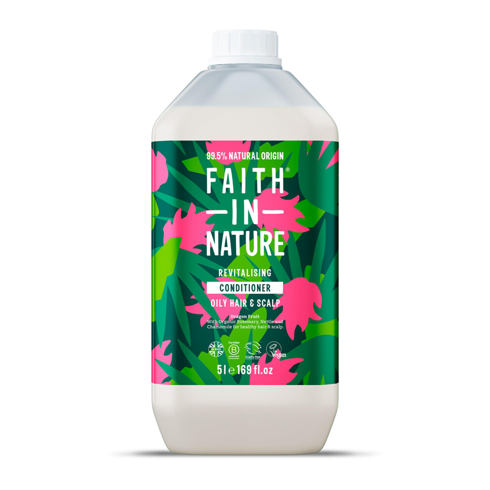 Faith In Nature Natural Conditioner - Vegan & Cruelty Free No Sls Or Parabens - 169 Fl Oz Refill Pack Dragon Fruit