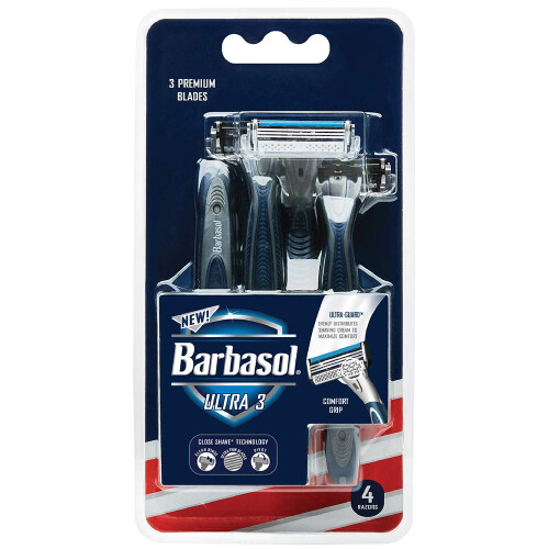 Barbasol Ultra 3 Premium Disposable Razor 4 Count 1