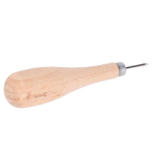 3mm Steppstichahle Professionale Ergonomische Rädchenwerkzeug Nähen mit Buchenholzgriff Rädchen Für Lederlochkering Lederstichahle