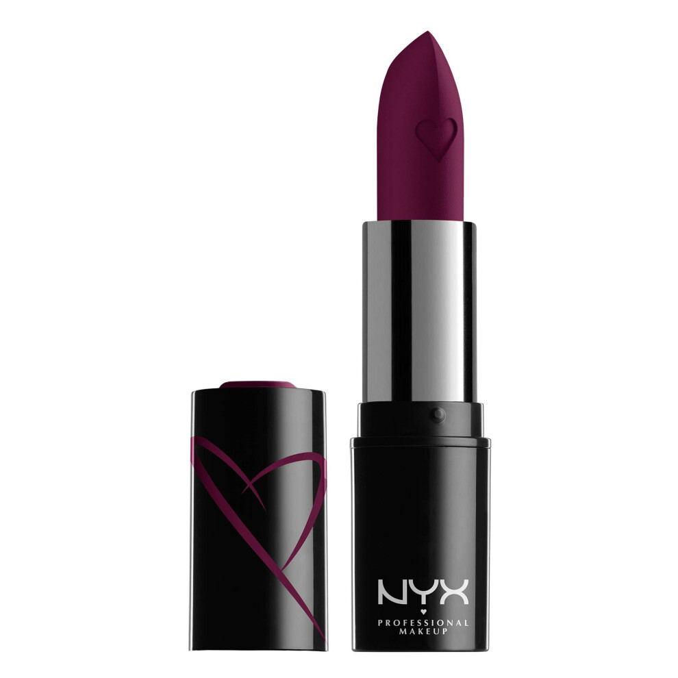 NYX PROFESSIONAL MAKEUP Shout Loud Satin Lipstick Infused With Shea Butter - Into The Night (Deep Grape)-image-OPC-PJNRBWV-NEW