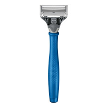 Harry's Razor for Men - Razor Handle and Blade Cartridge - Shaving Gift Set for Him - Indigo Blue