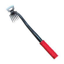 Weeds Puller Gardening Tool Heavy Duty Hand Weeder with 6 Tines for Manual Weeding and Tilling Farm Yard Use