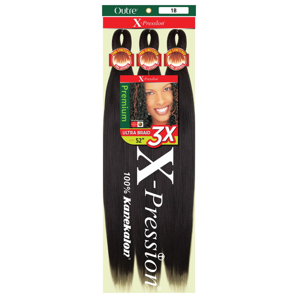 Outre Unisex X-Pression Braid - Pre Stretched Braid 52"""" 3X (2 Pack M4/27/613)