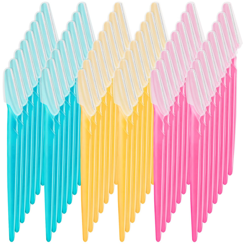 48 Pcs Eyebrow Razor for Women Face Razor Multipurpose Dermaplaning Tools Hair Trimmer Shaper Shaver with Protective Cover Facial Hair Removal-image-OPC-PJNRCWN-NEW