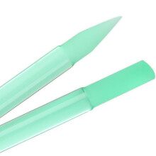 Bona Fide Beauty Nagelhautschieber aus tschechischem Glas (Jadefarbe) mit Mikrofaserhlle, sanfter Manikrestab und Nagelhautentferner hergestellt