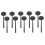 Eye Occluder Set 10pcs ABS Plastic Vision Test Tools Handheld Low Vision Assessment for School Home Workplace 1