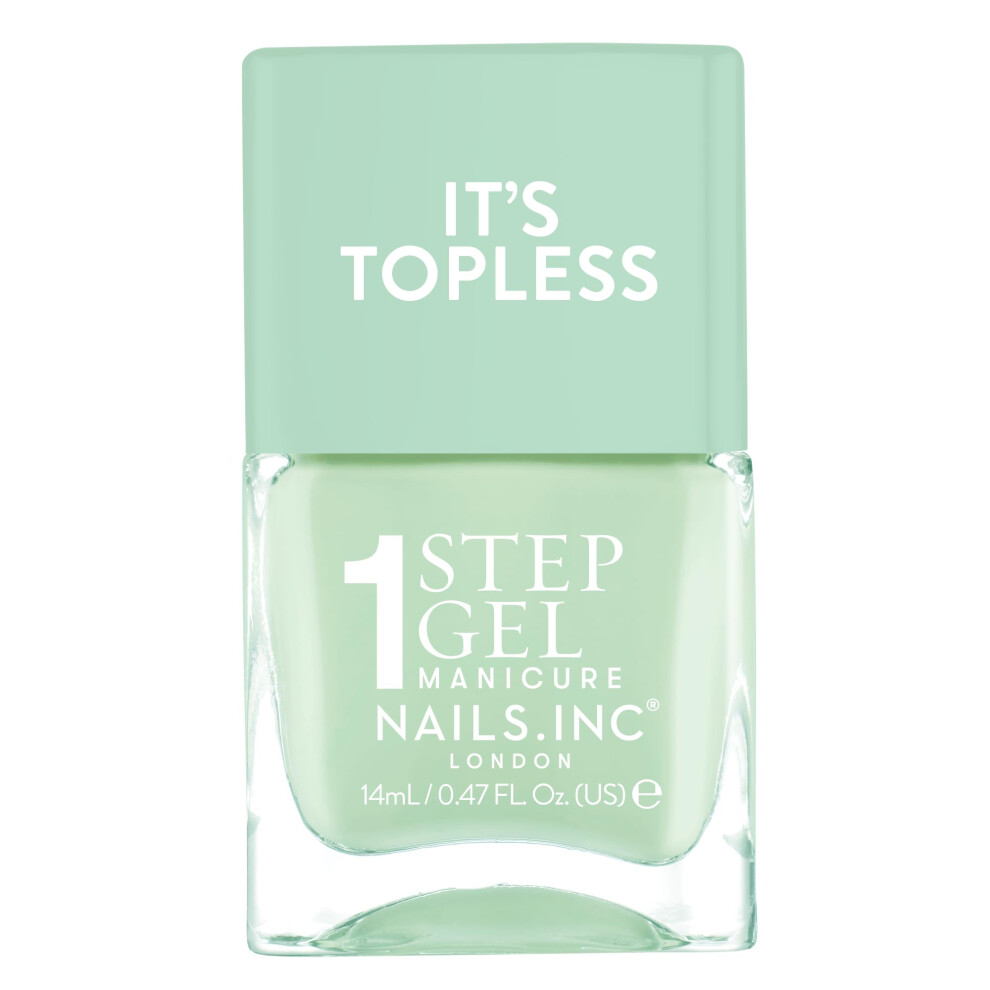Nails Inc It's Topless Gel Nail Polish 4-In-1 Base Coat Treatment Color & Top Coat Long Lasting Strong Chip Free Nails Glossy Salon Qualit